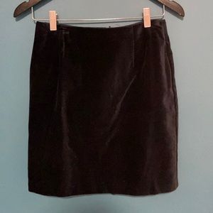 Navy Blue Velvet Skirt